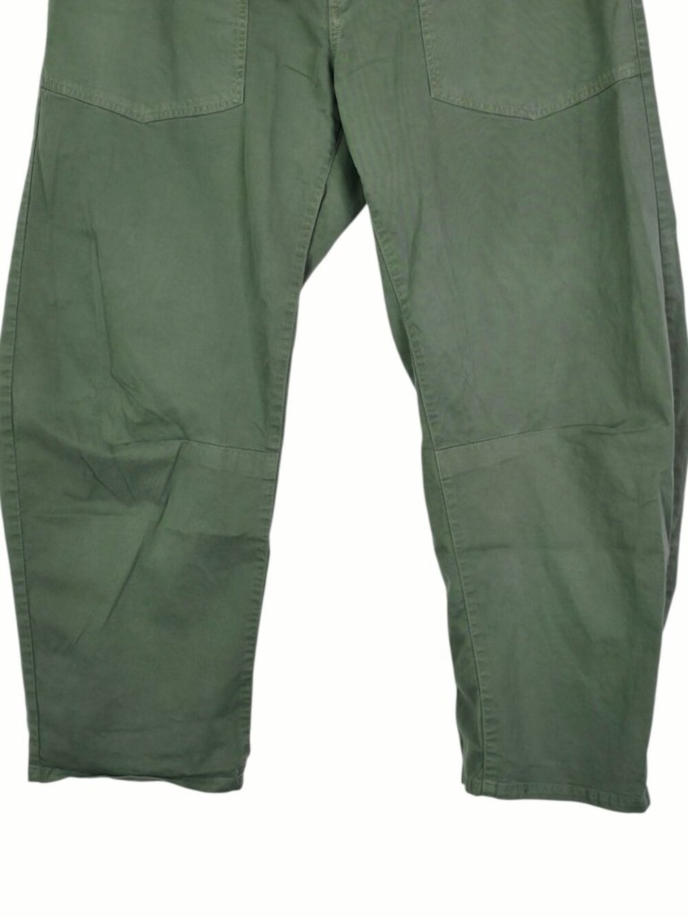 Nili Lotan Shon Pant Camo Green Twill Cotton Barrel Leg Cropped Size 8 - Picture 6 of 10